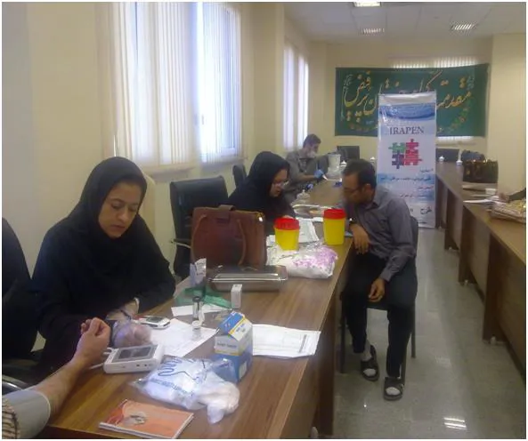 اجرای برنامه غربالگری بیماریهای غیر واگیر (IRAPEN) برای کارکنان دادگستری مراغه 