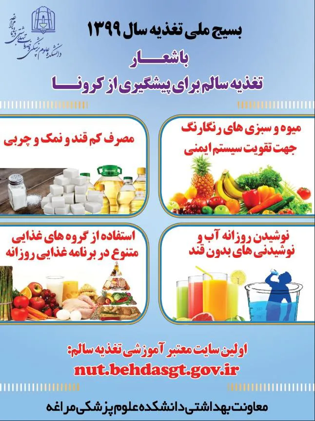 تغذیه سالم برای پیشگیری از بیماری کرونا