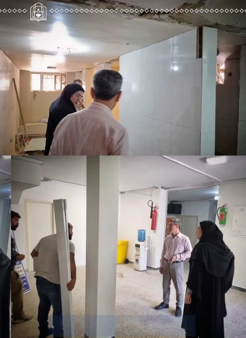 بازدید معاون بهداشتی دانشکده از روند بهسازی ساختمان ستاد معاونت بهداشتی دانشکده